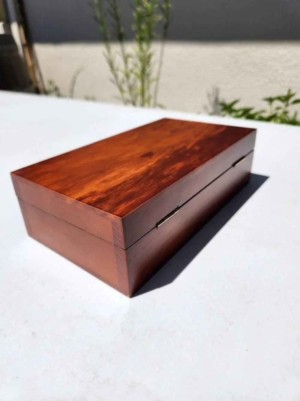 NEW Premium Wooden Storage Keepsake Box Chest Polished with clasp closure